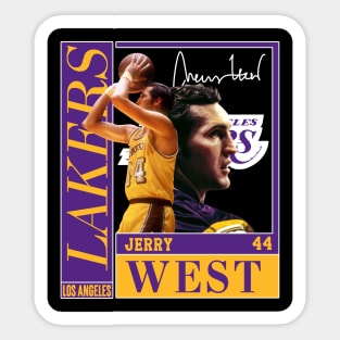 Jerry West Mr Clutch Basketball Legend Signature Vintage Retro 80s 90s Bootleg Rap Style Sticker